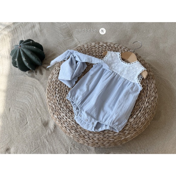 26夏 正韓 MACBEBE｜Pure Baby 高質感 布蕾拼接 包屁衣 大推-細節圖5