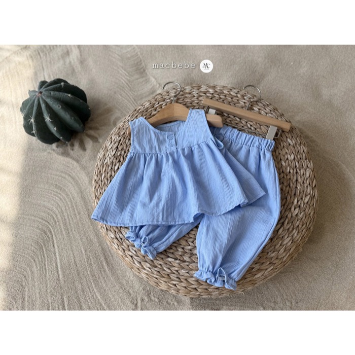 26夏 正韓 MACBEBE｜Pure Baby 簡約花紋 娃娃套裝-細節圖3