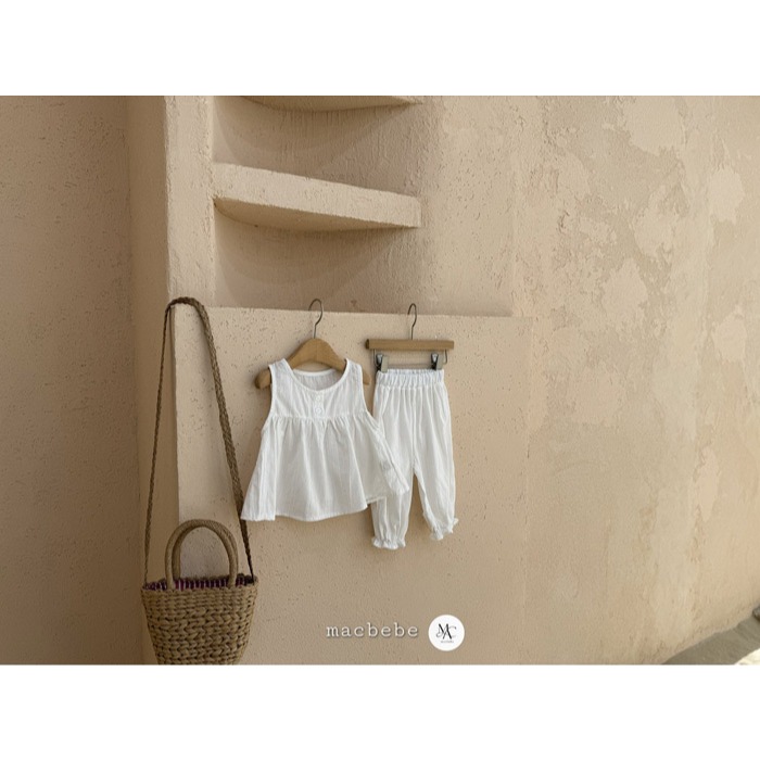 26夏 正韓 MACBEBE｜Pure Baby 簡約花紋 娃娃套裝-細節圖4