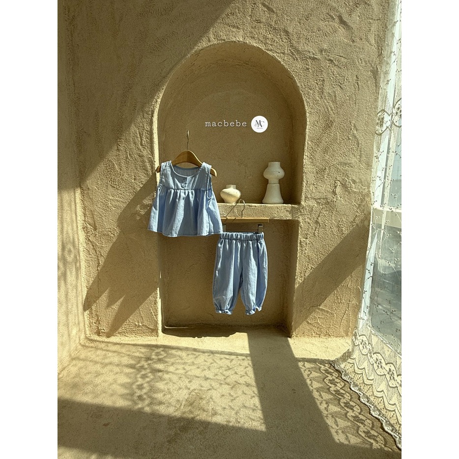 26夏 正韓 MACBEBE｜Pure Baby 簡約花紋 娃娃套裝-細節圖5