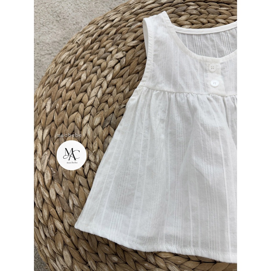 26夏 正韓 MACBEBE｜Pure Baby 簡約花紋 娃娃套裝-細節圖6
