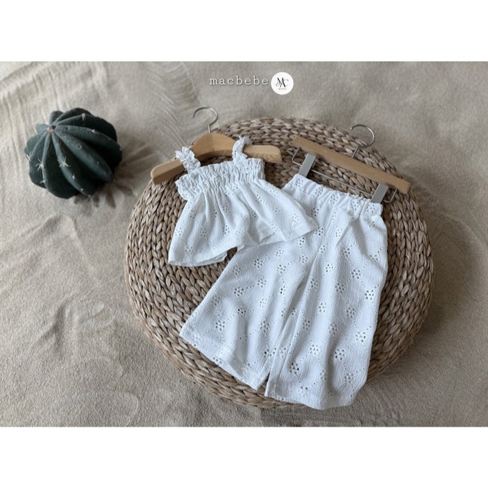 26夏 正韓 MACBEBE｜Pure Baby 極美 雕花蕾絲 套裝 大推-細節圖3