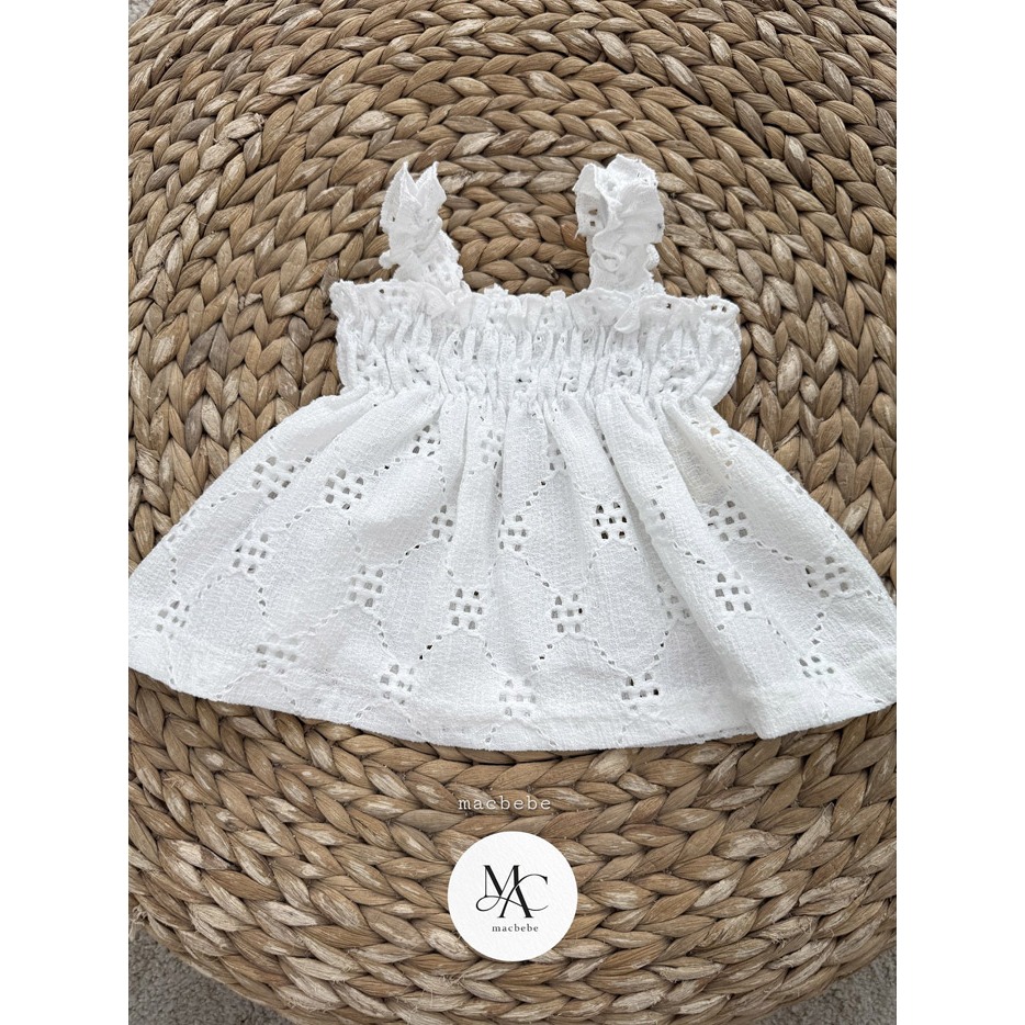 26夏 正韓 MACBEBE｜Pure Baby 極美 雕花蕾絲 套裝 大推-細節圖6
