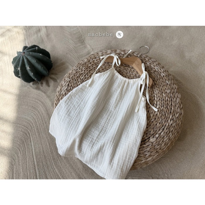 26夏 正韓 MACBEBE｜Pure Baby 高質感 綁帶連身裙 幼童款-細節圖2