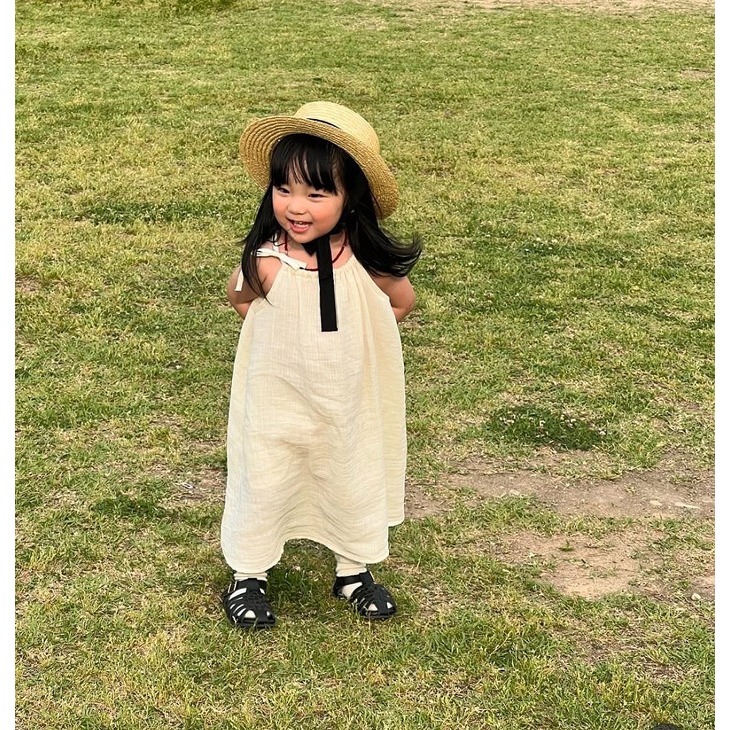 26夏 正韓 MACBEBE｜Pure Baby 高質感 綁帶連身裙 幼童款-細節圖4