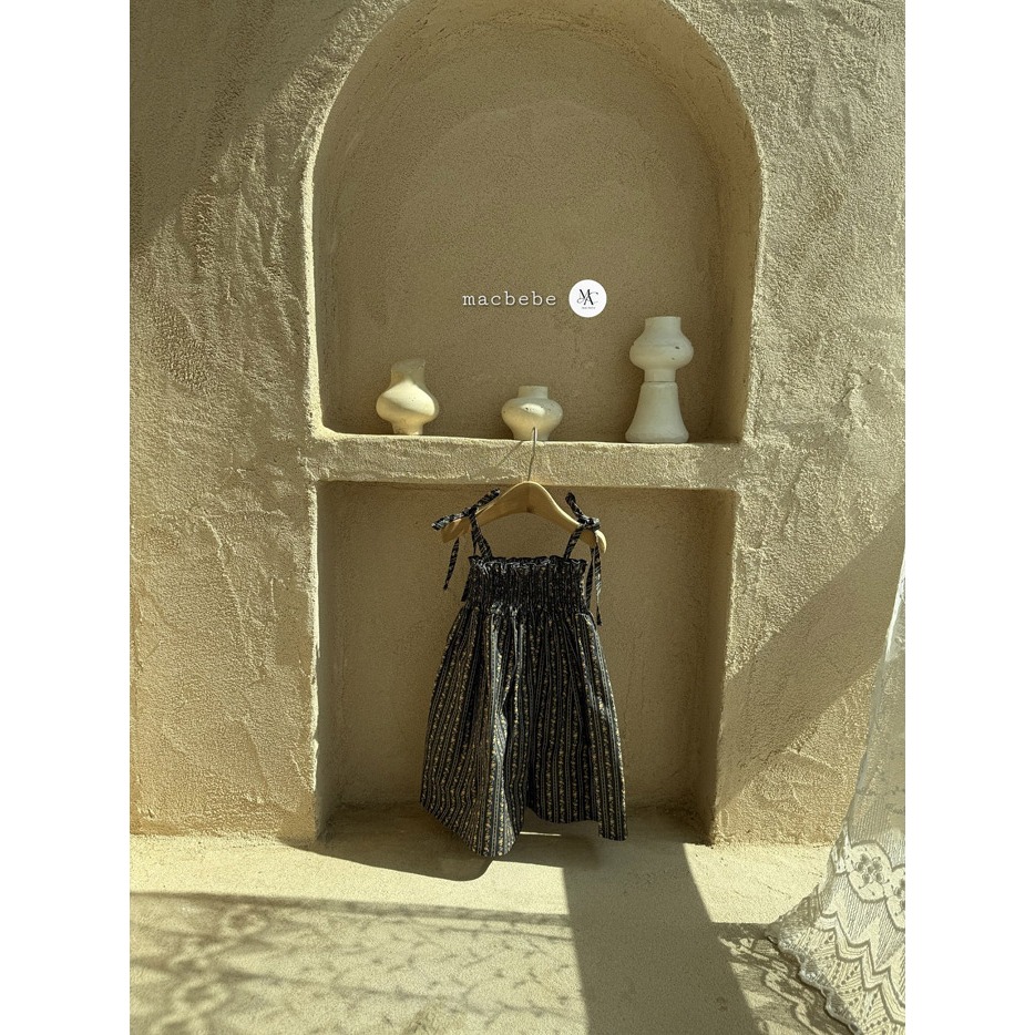 26夏 正韓 MACBEBE｜Pure Baby 小碎花 渡假連身洋裝 幼童款-細節圖3