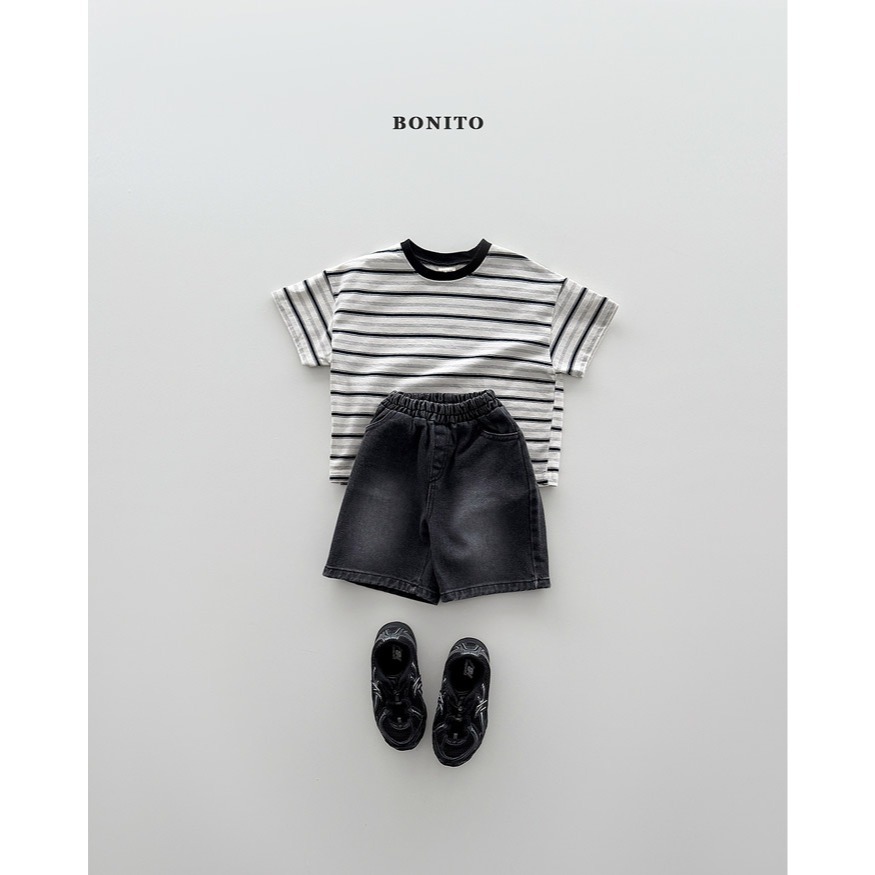 26夏 正韓 BONITO｜Color Street 復古刷色 丹寧短褲-細節圖2
