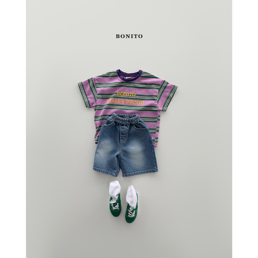 26夏 正韓 BONITO｜Color Street  條紋短袖T-細節圖4