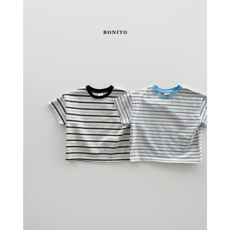 26夏 正韓 BONITO｜Color Street 清新款條紋短T-細節圖2