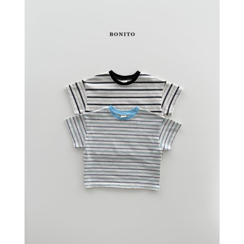 26夏 正韓 BONITO｜Color Street 清新款條紋短T-細節圖3
