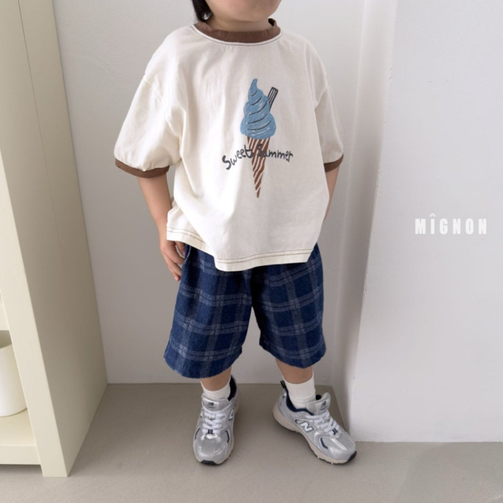 26夏 正韓 MIGNON｜Kid Casual 超Ｑ冰淇淋 印花短T  大推自留款-細節圖2