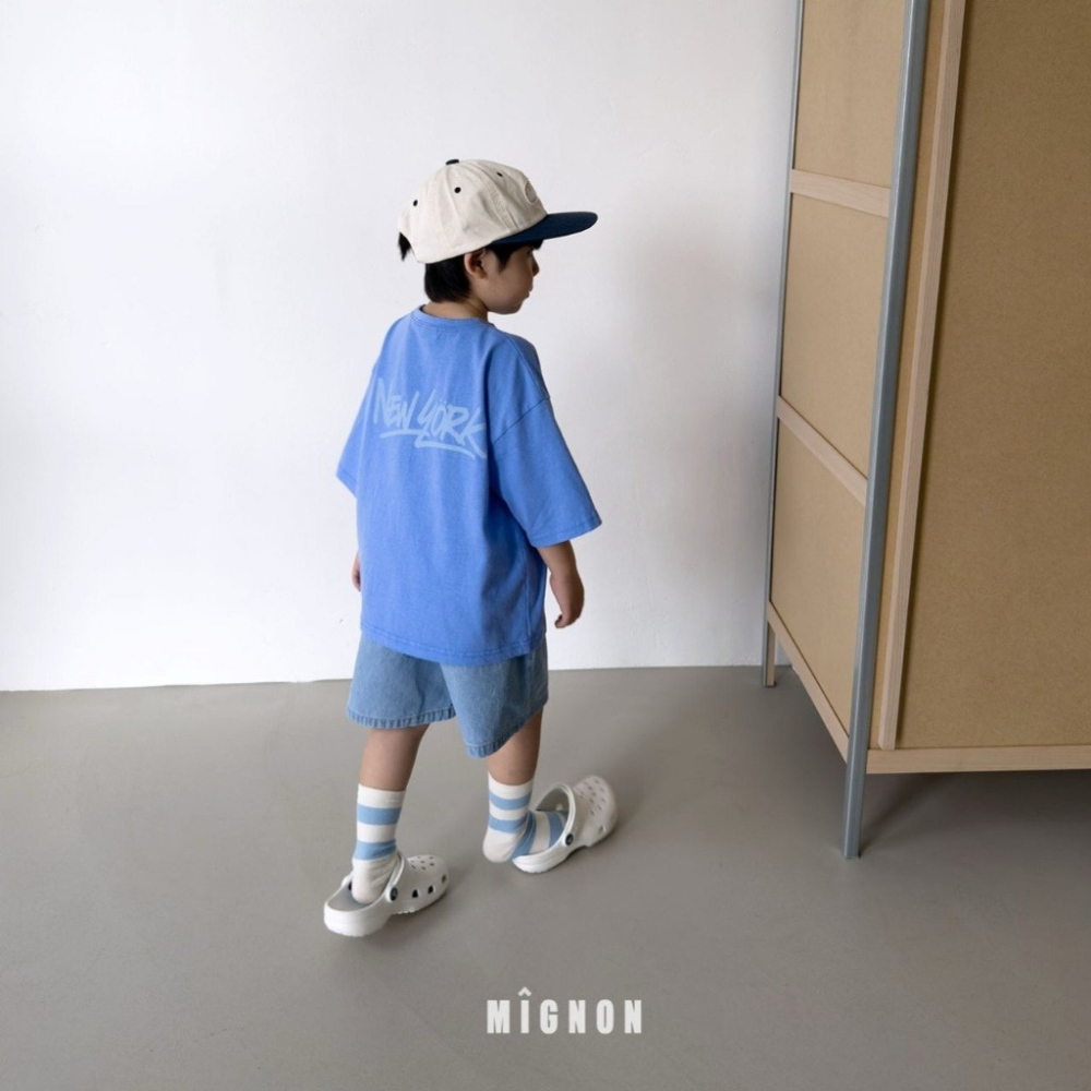 26夏 正韓 MIGNON｜Kid Casual 美式水洗色 字母短T-細節圖5