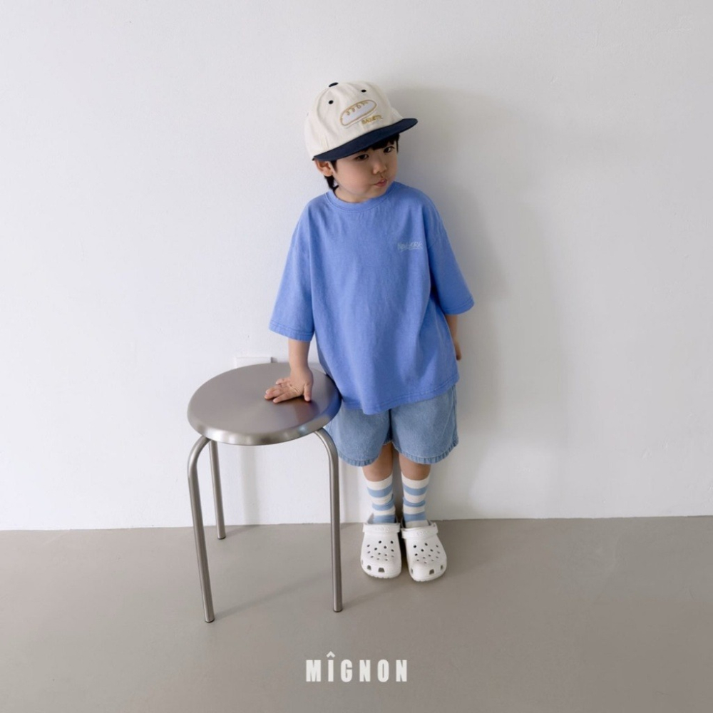 26夏 正韓 MIGNON｜Kid Casual 美式水洗色 字母短T-細節圖6