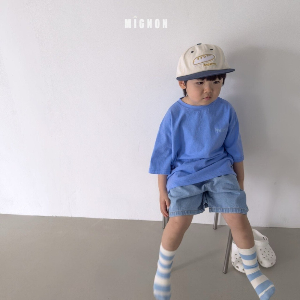 26夏 正韓 MIGNON｜Kid Casual 美式水洗色 字母短T-細節圖7