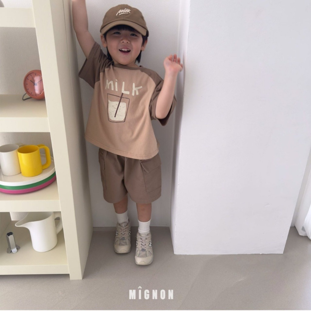 26夏 正韓 MIGNON｜Kid Casual 側口袋 五分短褲-細節圖2