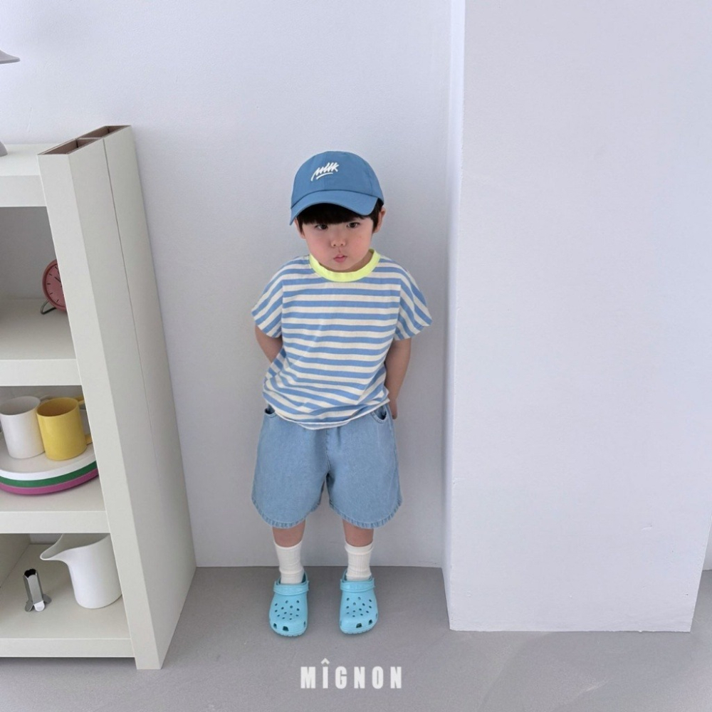 26夏 正韓 MIGNON｜Kid Casua 簡約大口袋 牛仔五分褲-細節圖8