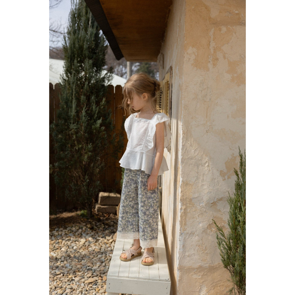 26夏 正韓 Perrobebe｜Cottage Story 飄逸法式上衣-細節圖3