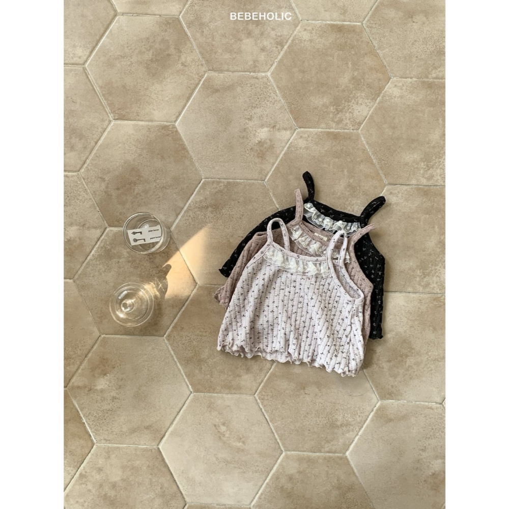 26夏 正韓 BEBEHOLIC｜Pure Lace 小花木耳邊 蕾絲背心-細節圖6