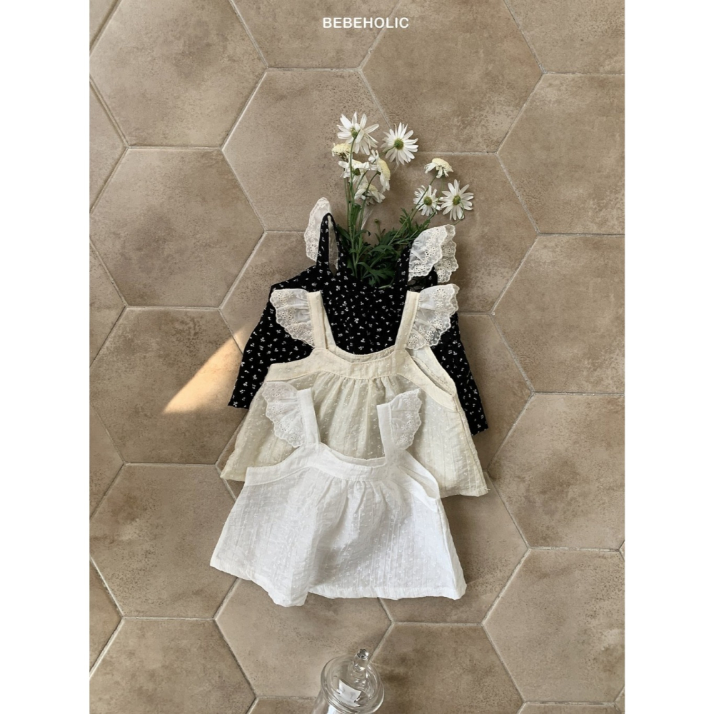 26夏 正韓 BEBEHOLIC｜Pure Lace 飄逸布蕾絲 無袖上衣-細節圖3