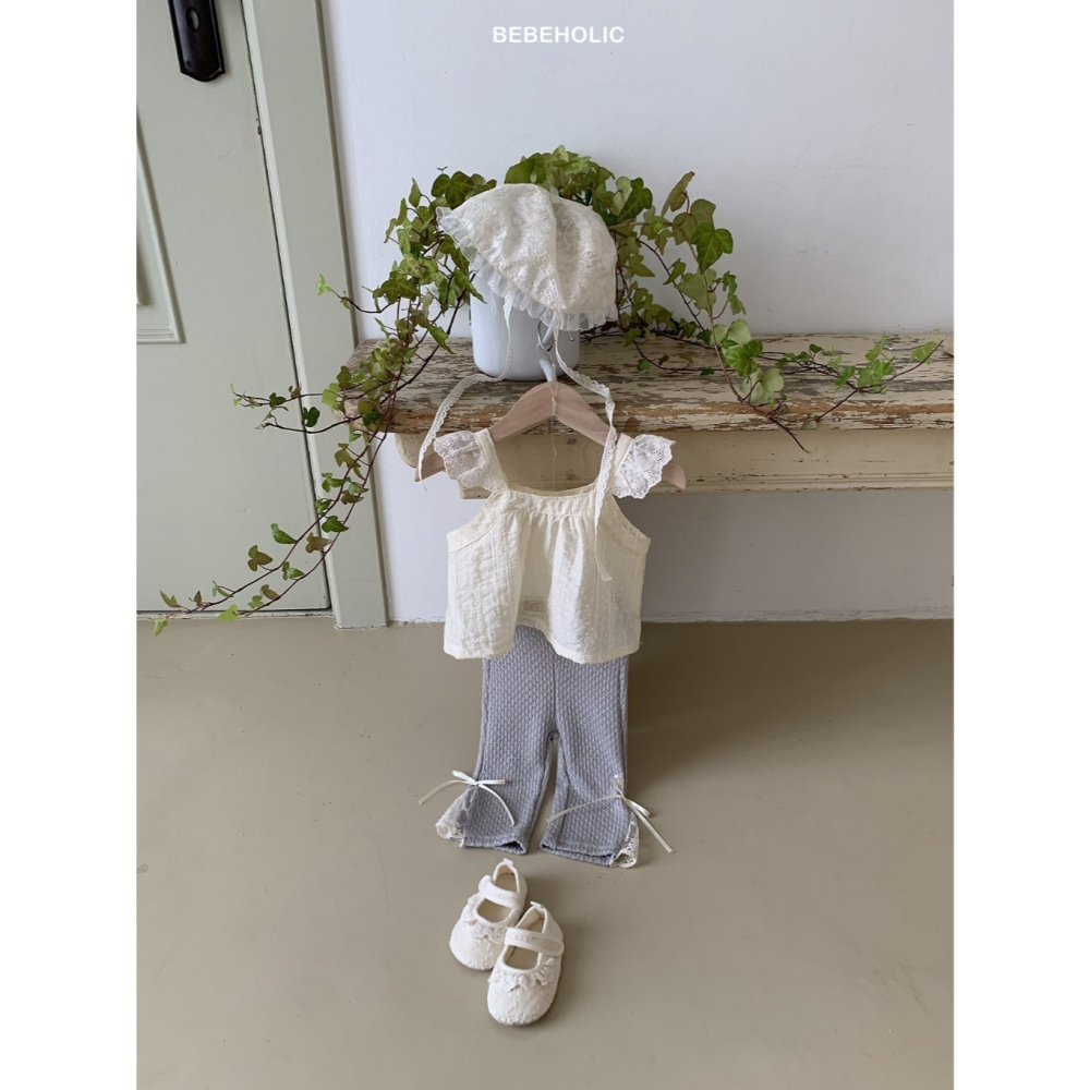 26夏 正韓 BEBEHOLIC｜Pure Lace 飄逸布蕾絲 無袖上衣-細節圖4