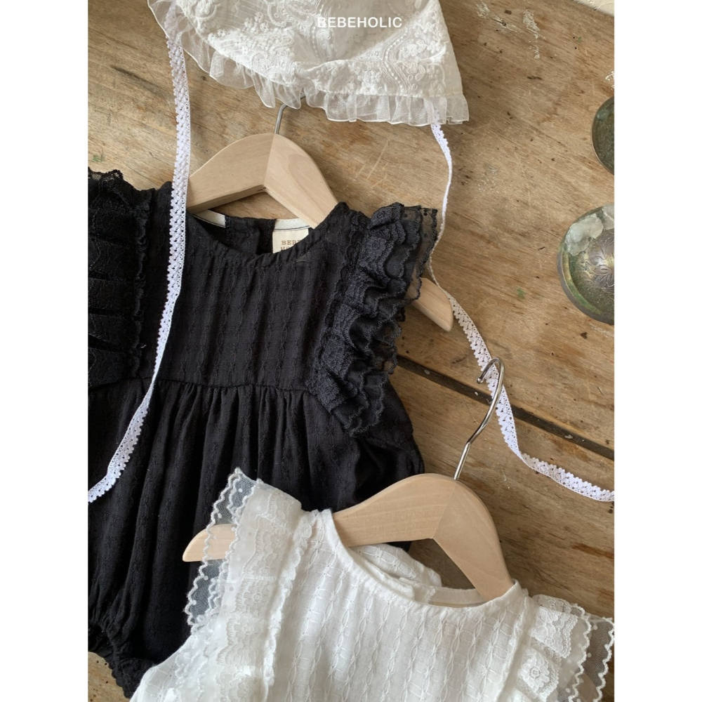 26夏 正韓 BEBEHOLIC｜Pure Lace 質感布料 蕾絲包屁衣-細節圖3