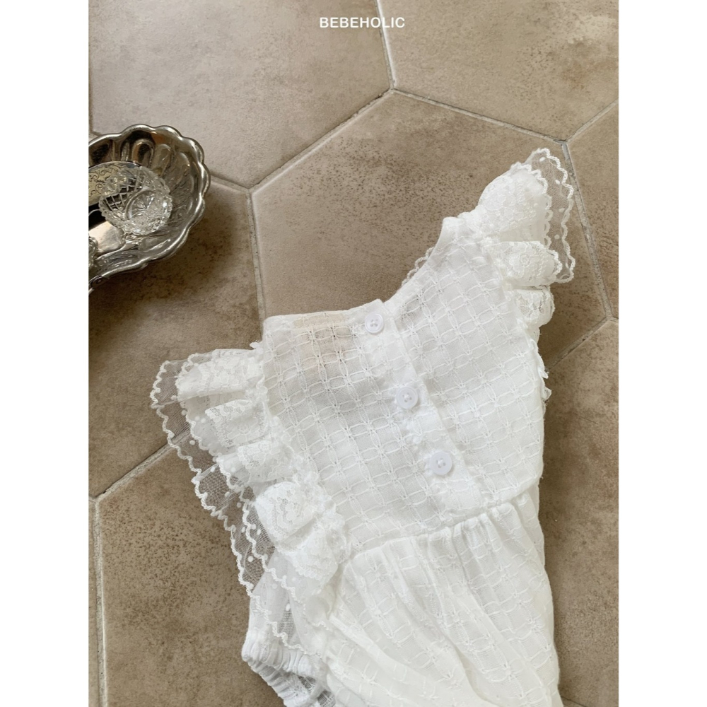 26夏 正韓 BEBEHOLIC｜Pure Lace 質感布料 蕾絲包屁衣-細節圖5
