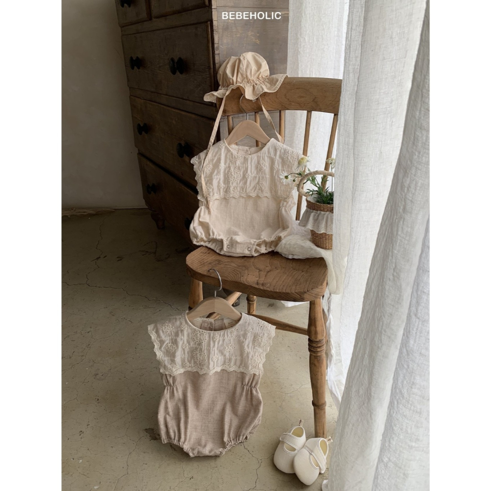 26夏 正韓 BEBEHOLIC｜Pure Lace 梨花 包屁衣-細節圖3