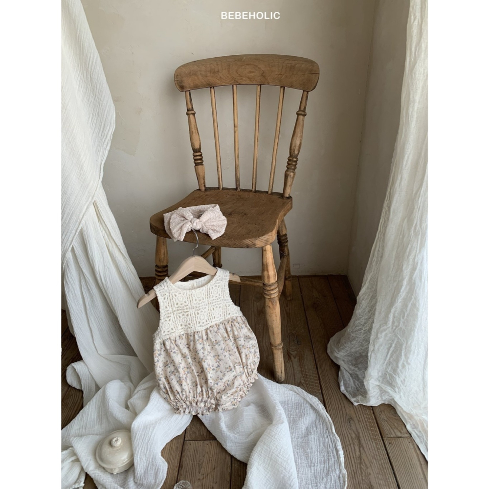 26夏 正韓 BEBEHOLIC｜Pure Lace 古董蕾絲 包屁衣-細節圖2