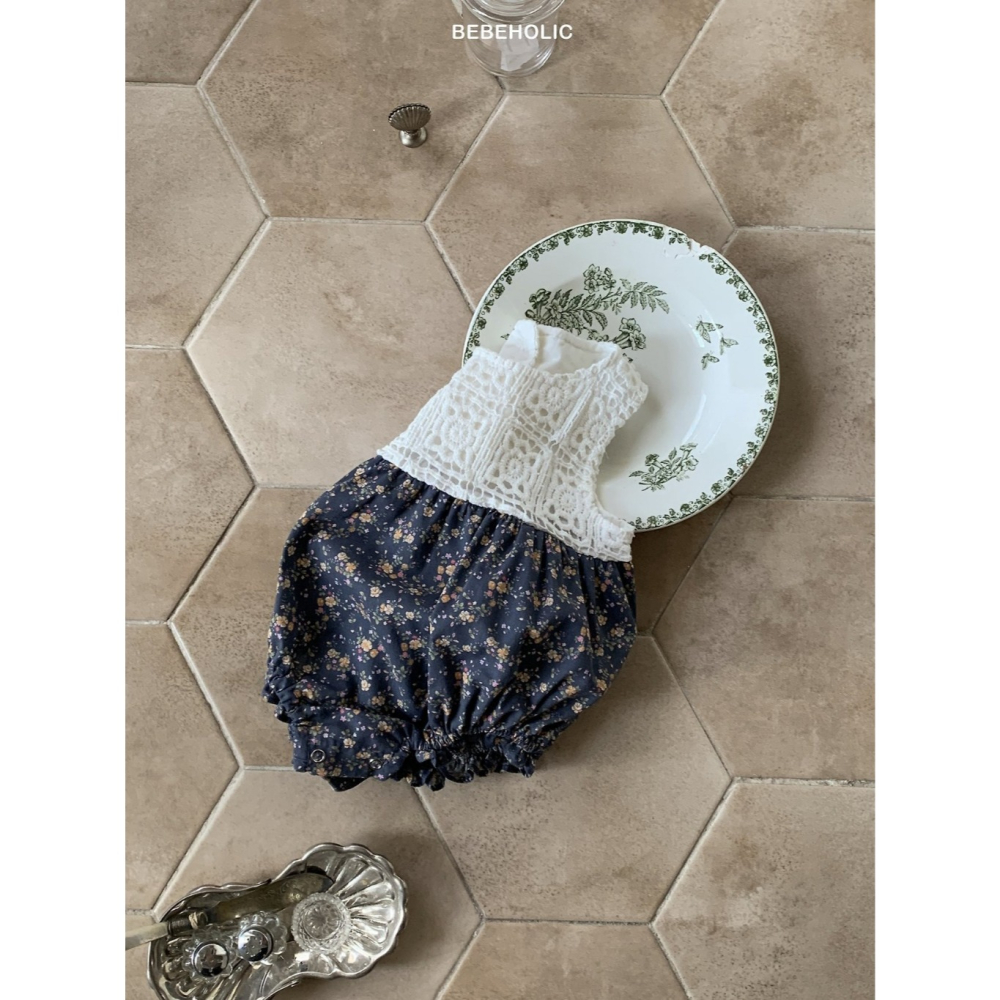 26夏 正韓 BEBEHOLIC｜Pure Lace 古董蕾絲 包屁衣-細節圖3