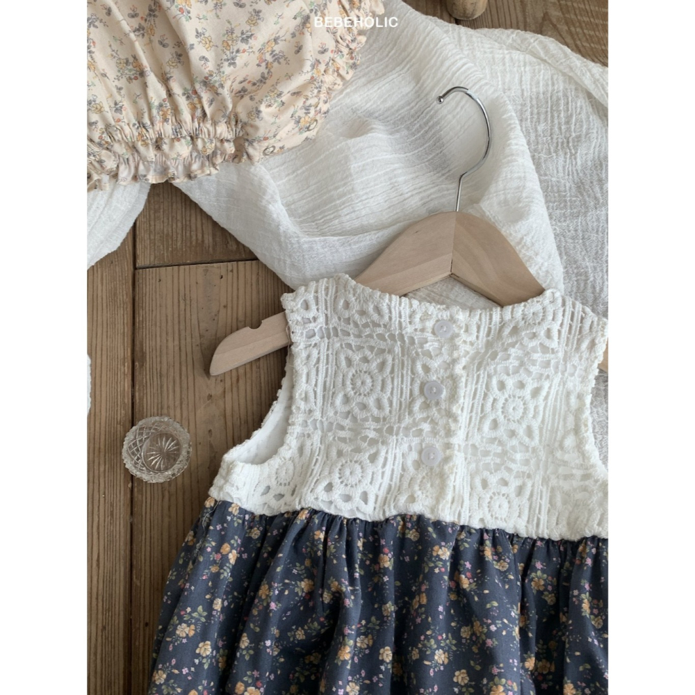 26夏 正韓 BEBEHOLIC｜Pure Lace 古董蕾絲 包屁衣-細節圖5