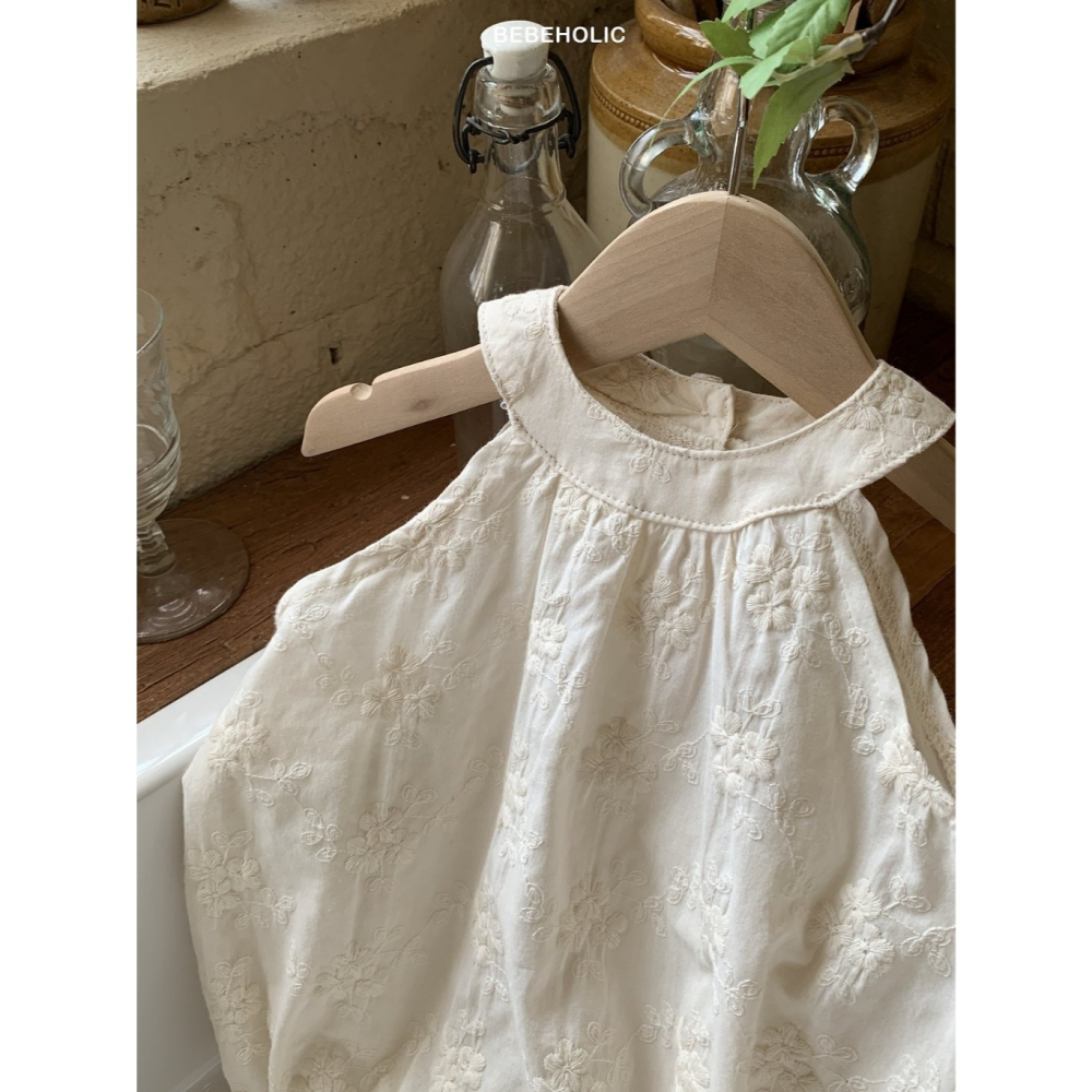 26夏 正韓 BEBEHOLIC｜Pure Lace 極美質感刺繡 削肩包屁衣 大推款-細節圖2