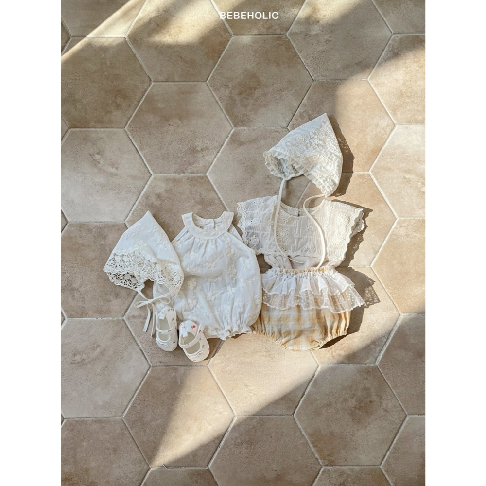 26夏 正韓 BEBEHOLIC｜Pure Lace 極美質感刺繡 削肩包屁衣 大推款-細節圖5