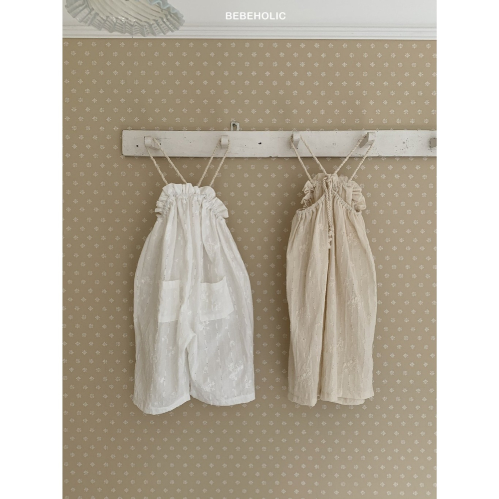 26夏 正韓 BEBEHOLIC｜Pure Lace 極美質感刺繡 連身吊帶褲-細節圖4