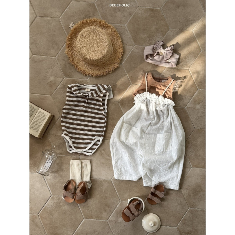 26夏 正韓 BEBEHOLIC｜Pure Lace 極美質感刺繡 連身吊帶褲-細節圖5