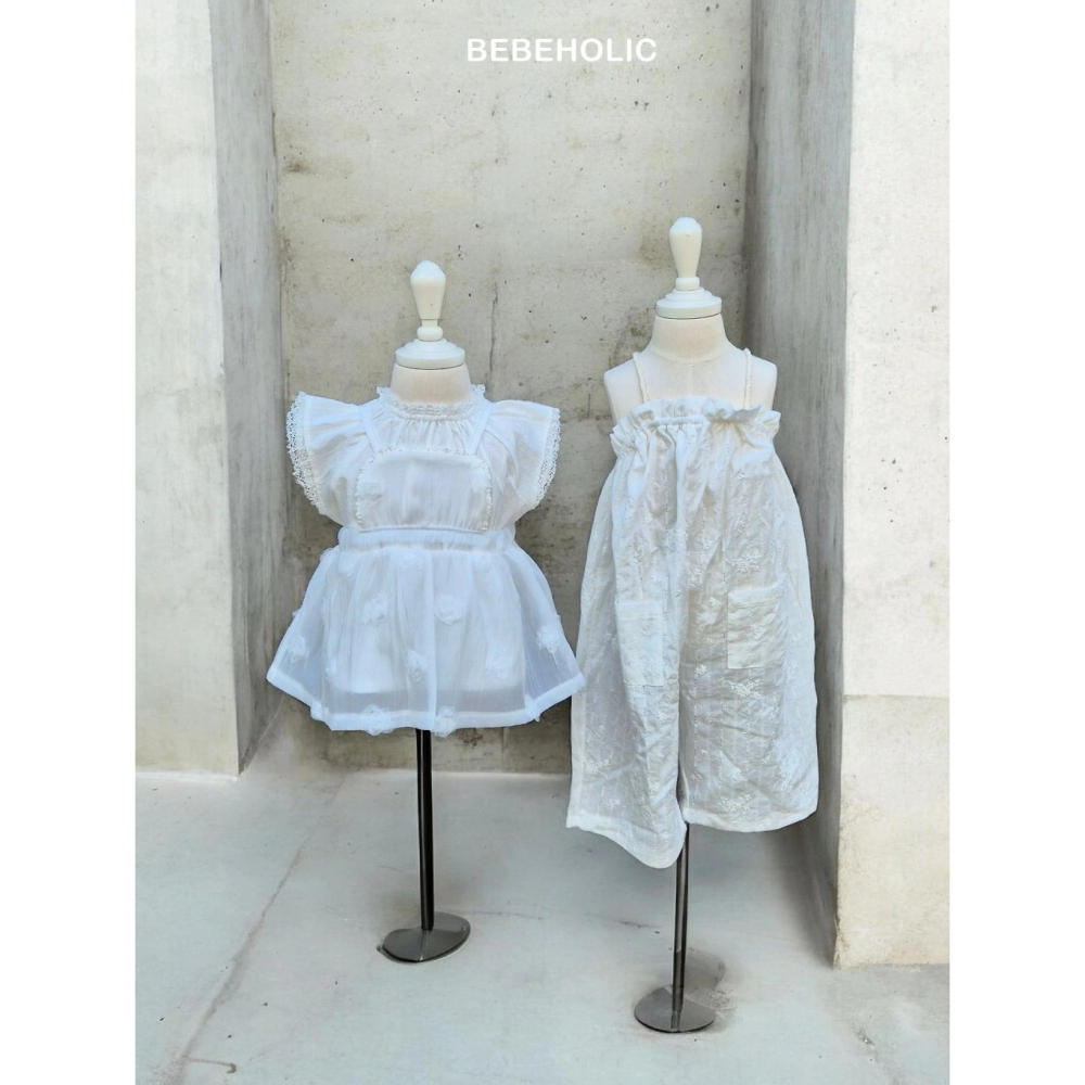 26夏 正韓 BEBEHOLIC｜Pure Lace 極美質感刺繡 連身吊帶褲-細節圖7