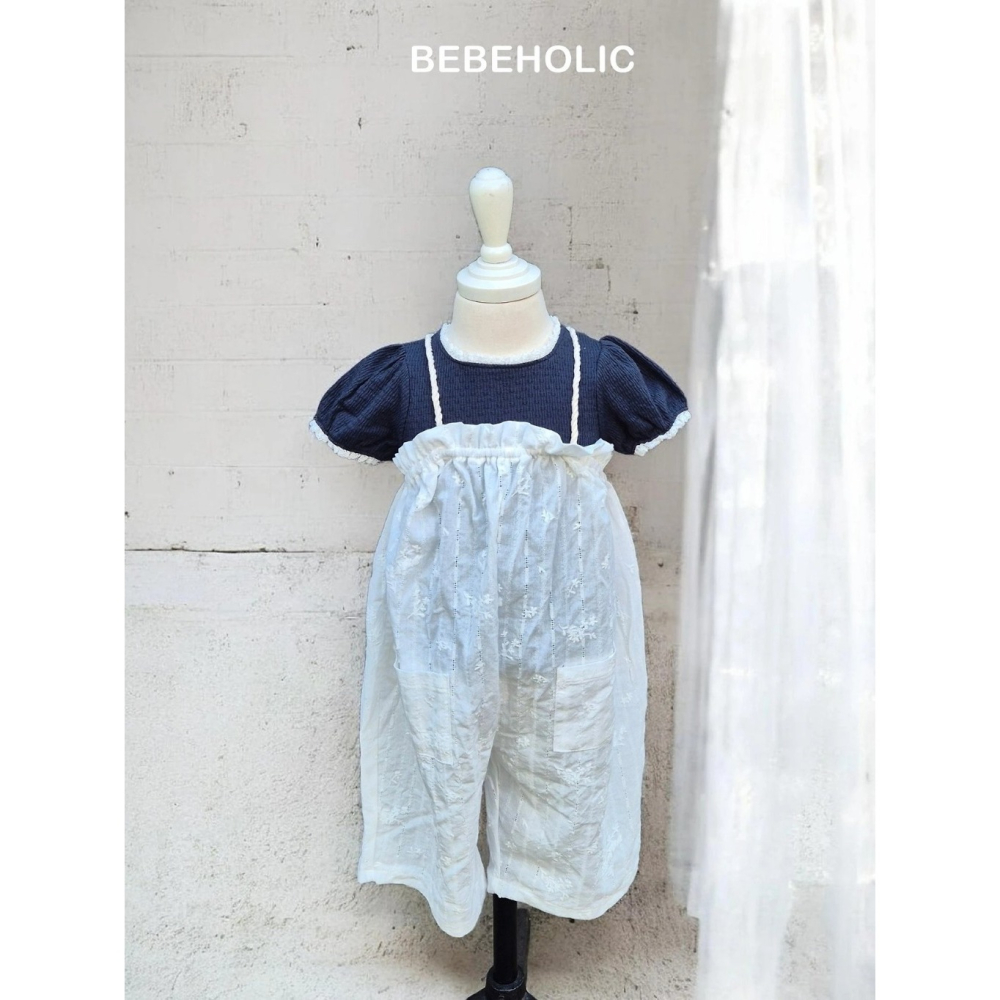 26夏 正韓 BEBEHOLIC｜Pure Lace 極美質感刺繡 連身吊帶褲-細節圖8