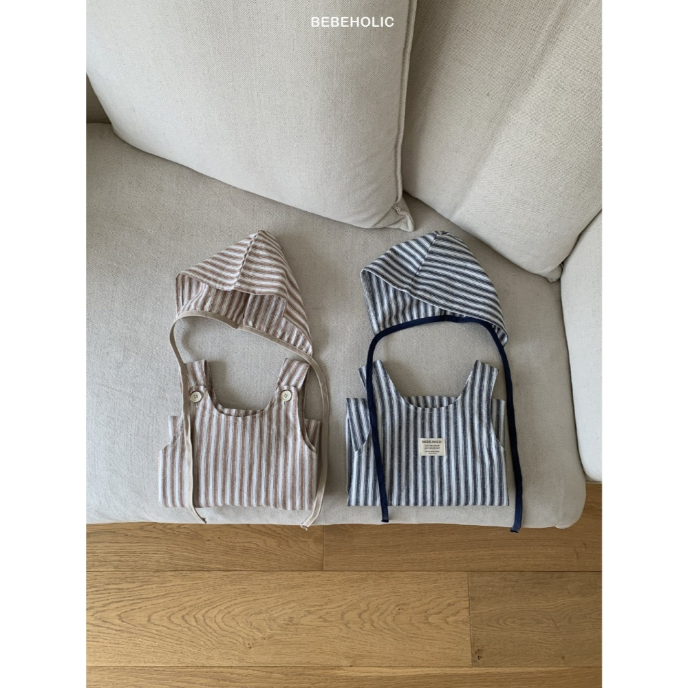 26夏 正韓 BEBEHOLIC｜Pure Lace 復古直條連身褲-細節圖4