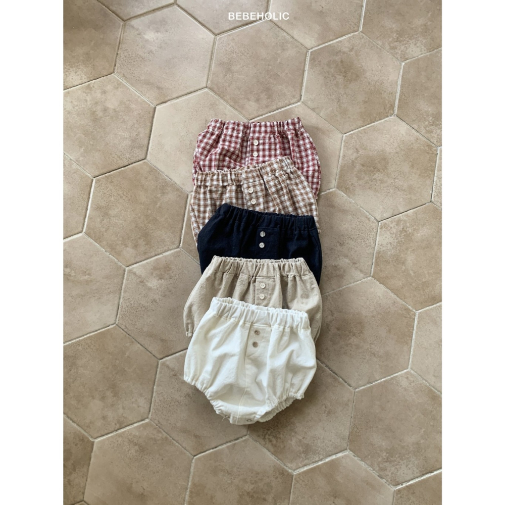 26夏 正韓 BEBEHOLIC｜Pure Lace 木釦小南瓜褲-細節圖3