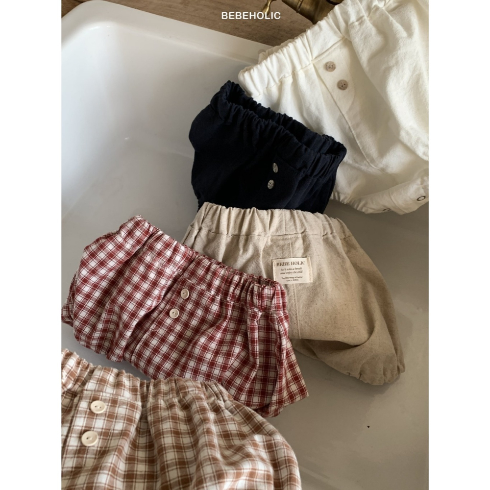 26夏 正韓 BEBEHOLIC｜Pure Lace 木釦小南瓜褲-細節圖4