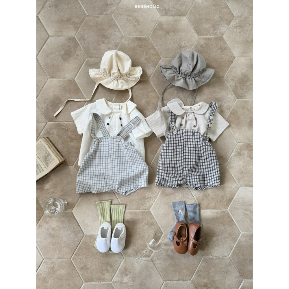 26夏 正韓 BEBEHOLIC｜Pure Lace 超可愛  格紋吊帶短褲-細節圖3