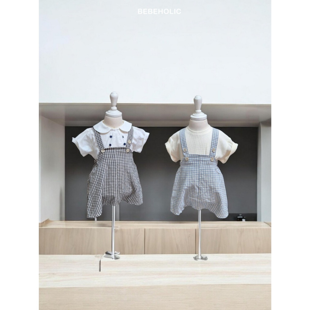 26夏 正韓 BEBEHOLIC｜Pure Lace 超可愛  格紋吊帶短褲-細節圖5