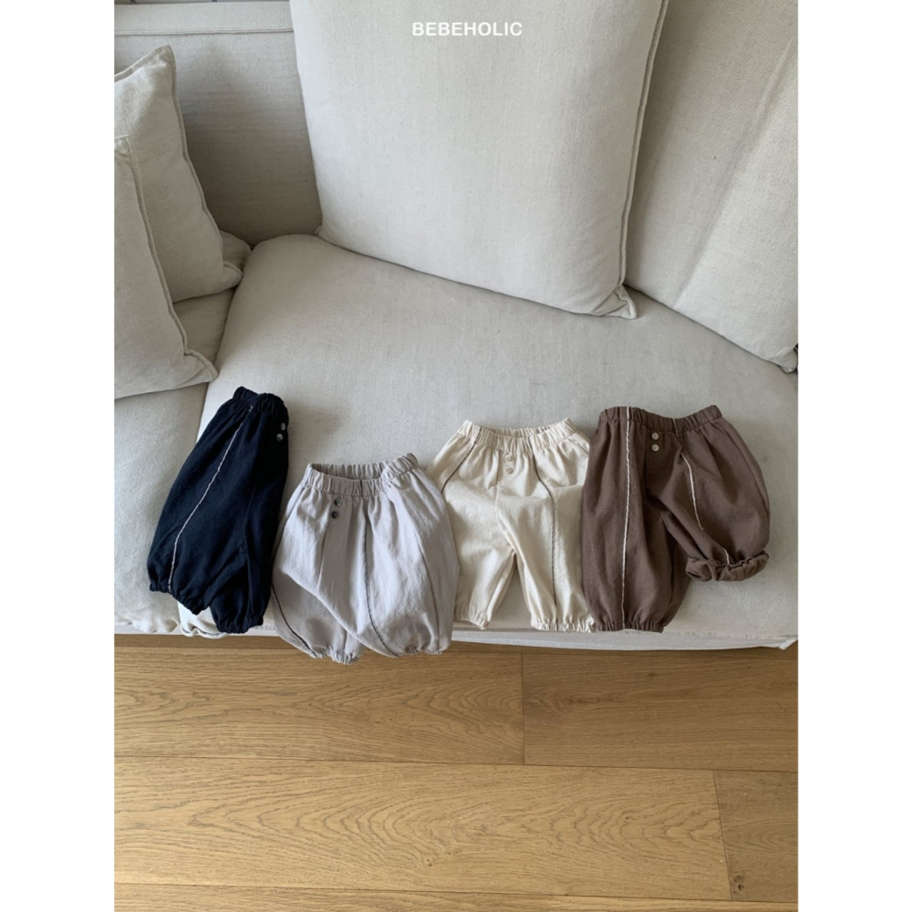 26夏 正韓 BEBEHOLIC｜Pure Lace 木釦百搭 長褲-細節圖2