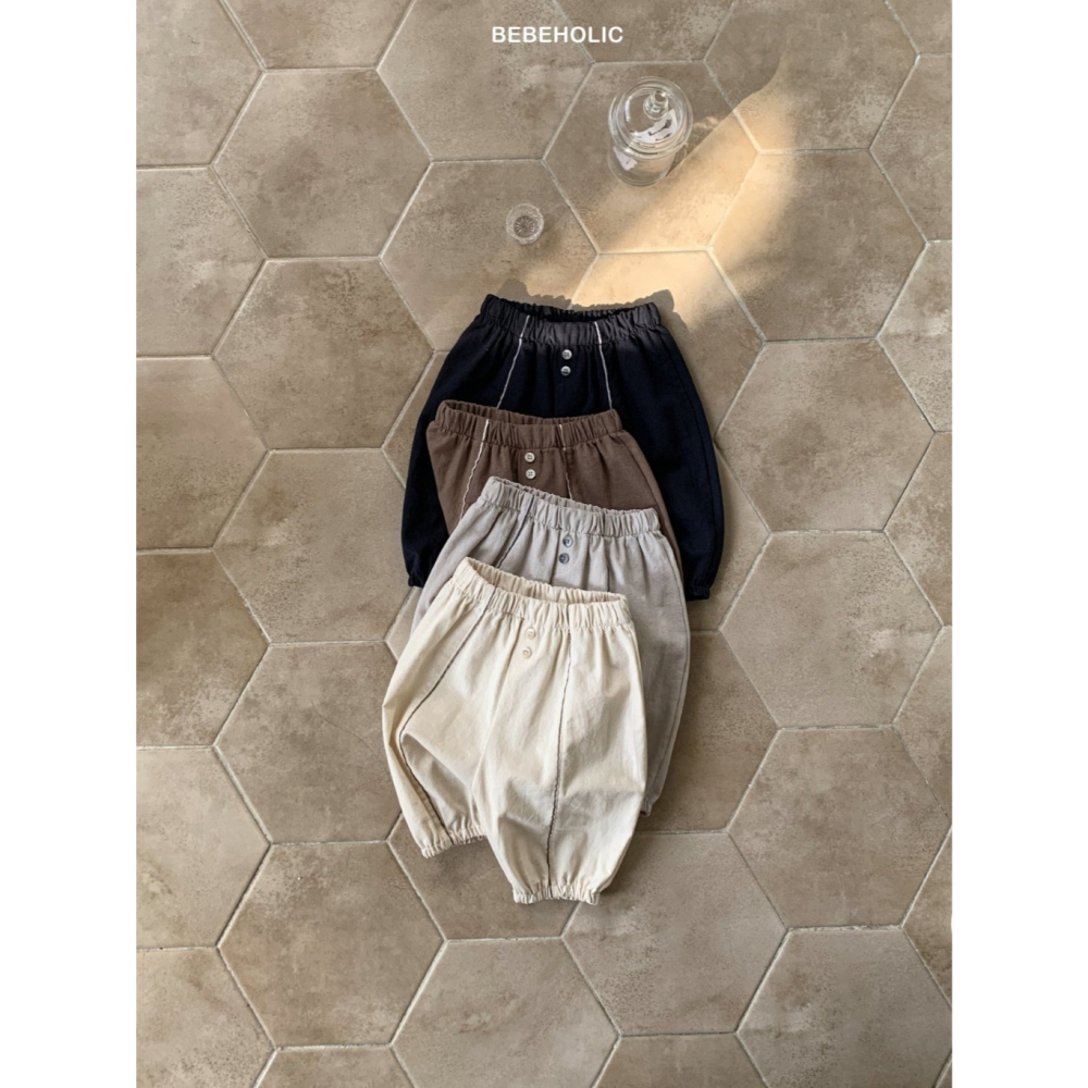 26夏 正韓 BEBEHOLIC｜Pure Lace 木釦百搭 長褲-細節圖7