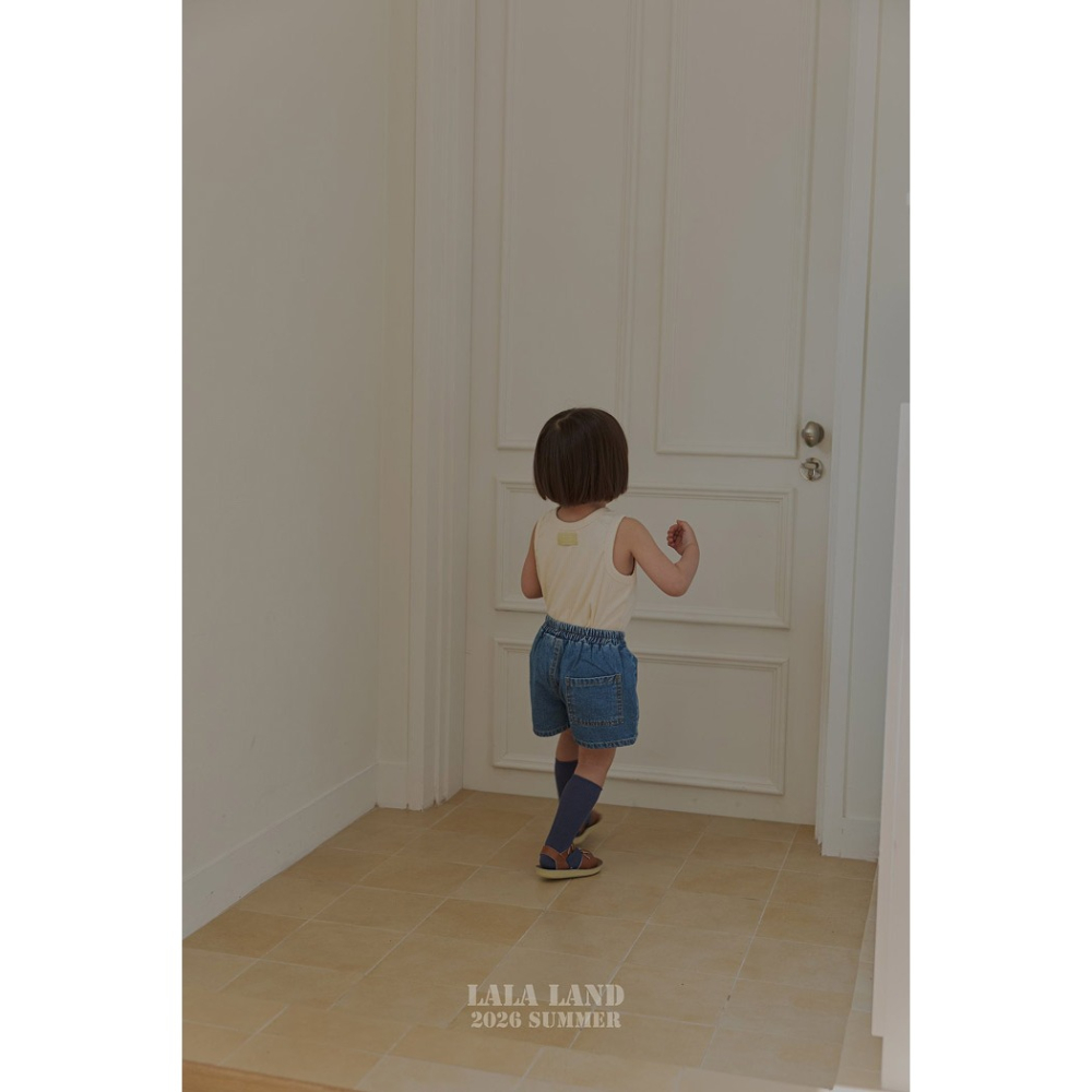 26夏 正韓 LALALAND｜Summer Scoop 品牌小標 牛仔短褲-細節圖3