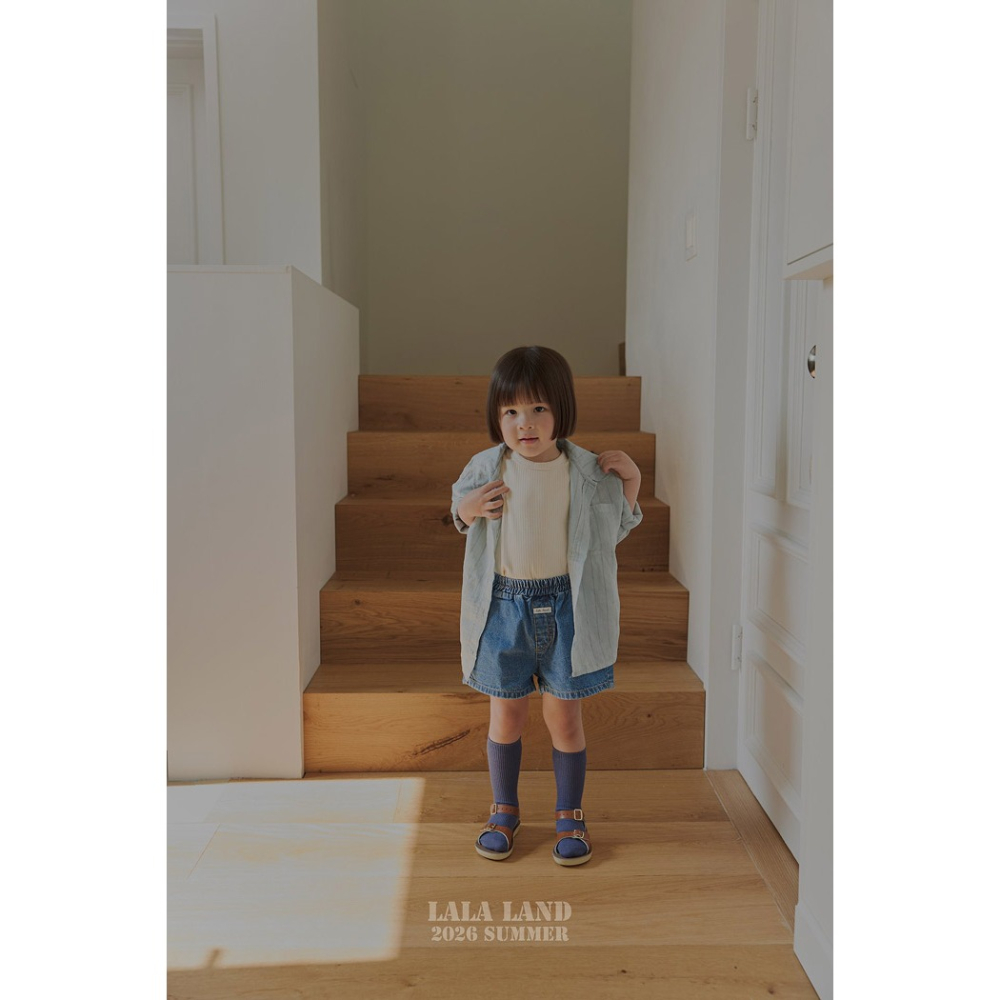 26夏 正韓 LALALAND｜Summer Scoop 品牌小標 牛仔短褲-細節圖5