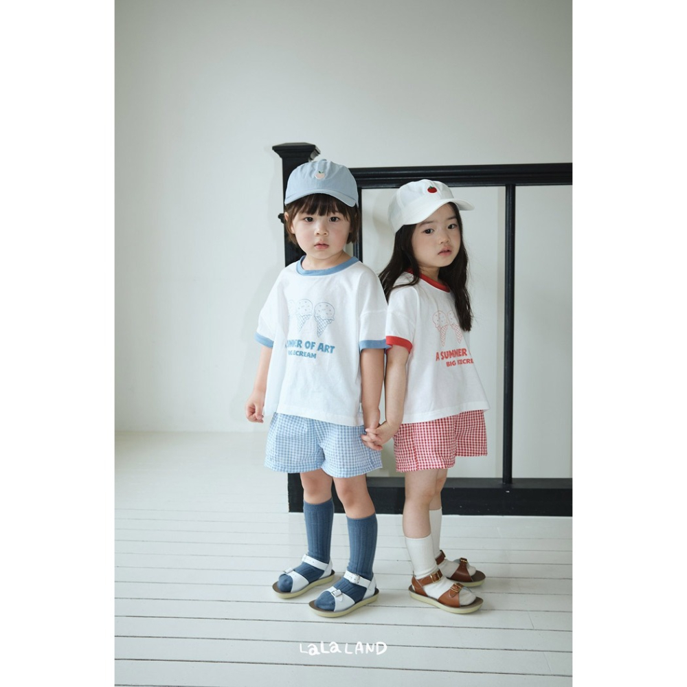 26夏 正韓 LALALAND｜Summer Scoop 夏日格紋 短褲-細節圖3