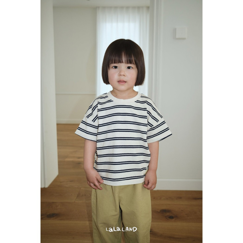 26夏 正韓 LALALAND｜Summer Scoop 復活款 經典條紋短T 親子款-細節圖2