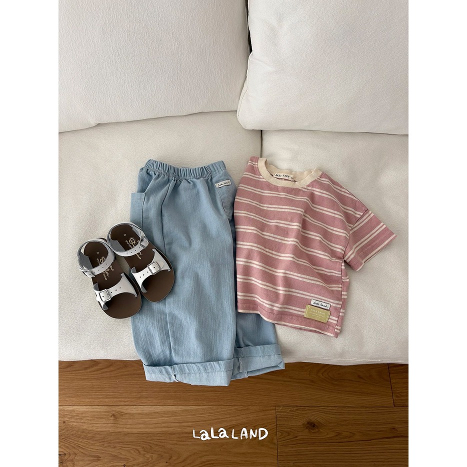 26夏 正韓 LALALAND｜Summer Scoop 復活款 經典條紋短T 親子款-細節圖4