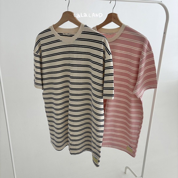 26夏 正韓 LALALAND｜Summer Scoop 復活款 經典條紋短T 親子款-細節圖7