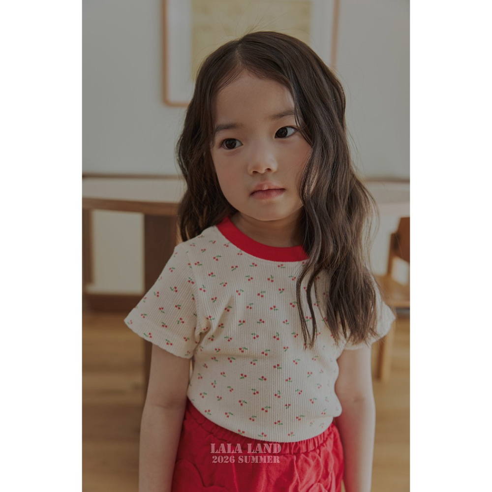 26夏 正韓 LALALAND｜Summer Scoop 順身小櫻桃 短T-細節圖2